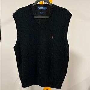 Polo by Ralph Lauren Black V-Neck Sweater